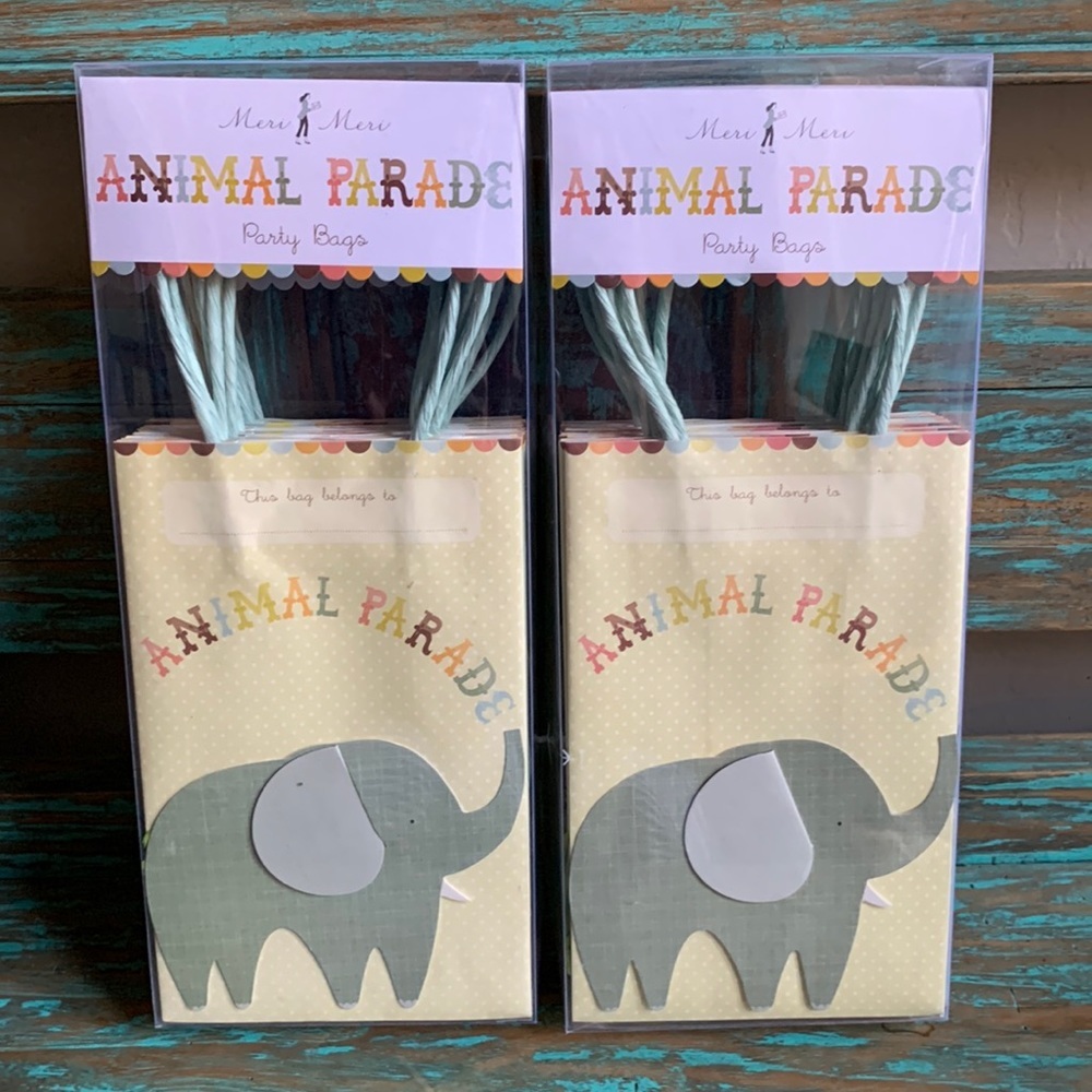 Meri Meri Animal Parade Party Bags Set 16 Total